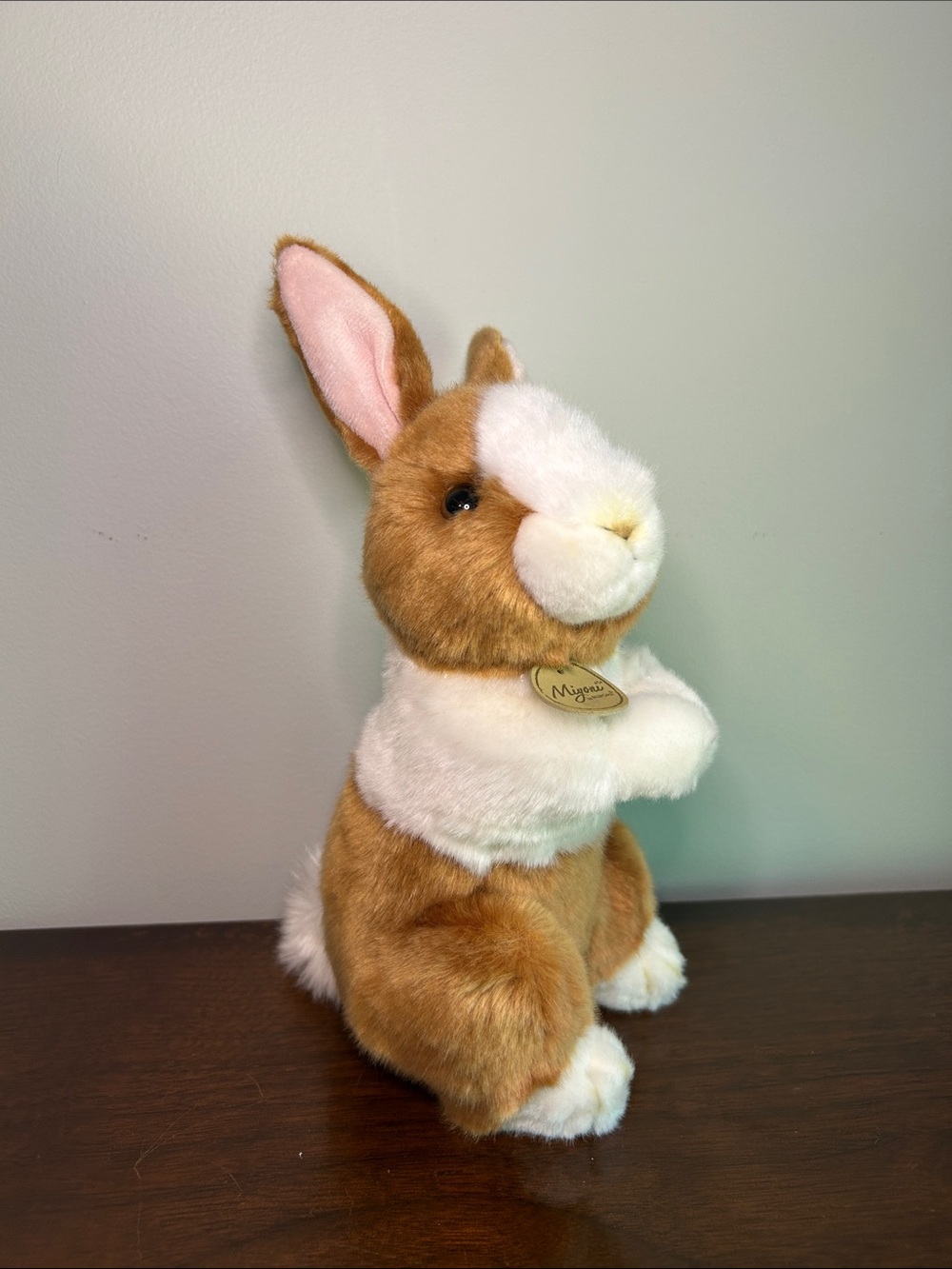 Miyoni White & Brown Dutch Bunny Rabbit Standing 10" Plush 2018 Aurora